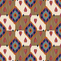 ikat tribal Indisch naadloos patroon. etnisch aztec kleding stof tapijt mandala ornament inheems boho chevron textiel.geometrisch Afrikaanse Amerikaans oosters traditioneel vector illustraties. borduurwerk stijl.