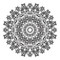 cirkelvormig patroon in de vorm van mandala met bloem vector