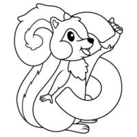 illustratie van s brief voor eekhoorn vector