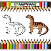 tekenfilm amargasaurus voor kleur boek vector