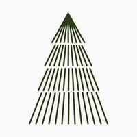 een schattig duidelijk Kerstmis boom, spar, pijnboom, naaldboom zonder decoratie, vlak vector illustratie geïsoleerd Aan wit achtergrond. vrolijk Kerstmis en gelukkig nieuw jaar.