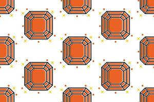 een oranje en zwart patroon met diamanten vector
