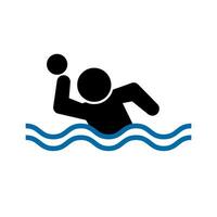 persoon spelen water polo icoon. vector. vector