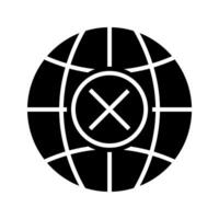 wereldbol met kruis symbool icoon vector
