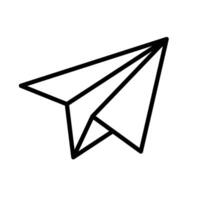 papier vliegtuig icoon. sturen e-mail. Bezig met verzenden online bericht. vector. vector