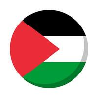 ronde Palestina vlag icoon. vector. vector