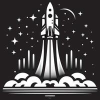 ruimte shuttle lancering illustratie vector