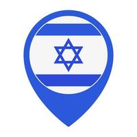 Israëlisch vlag kaart pin icoon. vector. vector