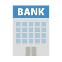 bank gebouw icoon. financieel wijk. vector. vector