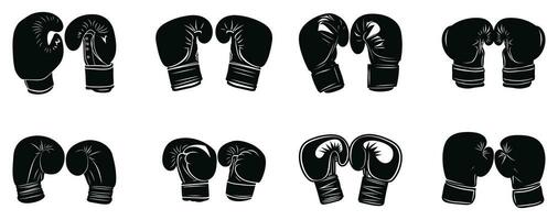 knock out elegantie strak boksen handschoenen illustratie vector