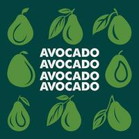 romig groen genot avocado vector silhouet