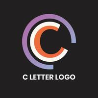 c brief logo in een minimalistische modern stijl vector