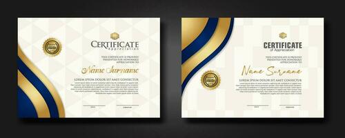 reeks luxe certificaat sjabloon vector