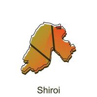 kaart stad van shiroi ontwerp, hoog gedetailleerd vector kaart - Japan vector ontwerp sjabloon