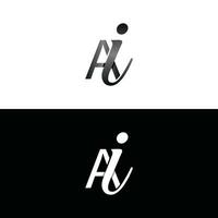 luxe brief ai logo ontwerp sjabloon voorletter, logo monogram, logo bedrijf en icoon bedrijf, geschikt voor uw bedrijf vector