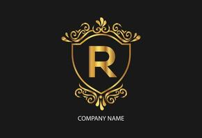 laatste r natuurlijk en biologisch logo modern ontwerp. natuurlijk logo voor branding, zakelijke identiteit en bedrijf kaart vector