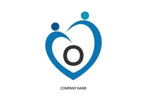 creatief laatste O met Mens eenheid combinatie icoon logo vector