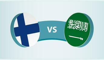 Finland versus saudi Arabië, team sport- wedstrijd concept. vector