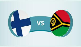 Finland versus vanuatu, team sport- wedstrijd concept. vector