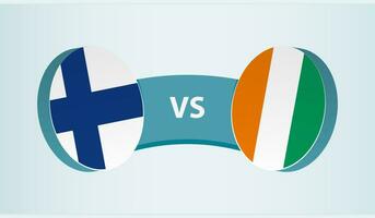 Finland versus ivoor kust, team sport- wedstrijd concept. vector