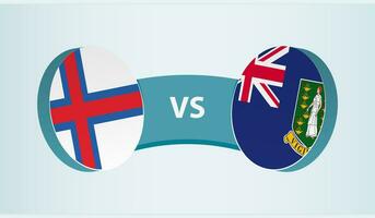 Faeröer eilanden versus Brits maagd eilanden, team sport- wedstrijd concept. vector
