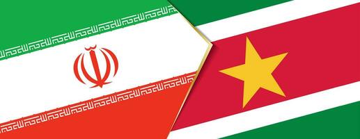 ik rende en Suriname vlaggen, twee vector vlaggen.