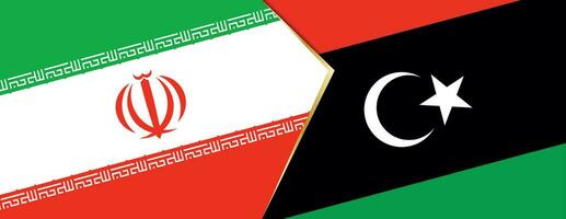 ik rende en Libië vlaggen, twee vector vlaggen.