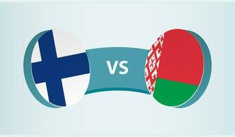 Finland versus Wit-Rusland, team sport- wedstrijd concept. vector