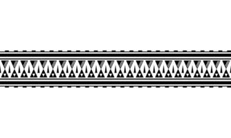 Maori polynesisch tatoeëren armband. tribal mouw naadloos patroon vector. samoa grens tatoeëren ontwerp voor arm of voet. vector