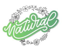 100 natuurlijke vector belettering stempel illustratie slogan kalligrafie