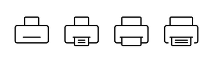 printer icoon in lijn. afdrukken en scannen symbool. kantoor printer. printer in lijn. voorraad vector illustratie.