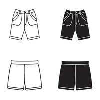 kinderen shorts verzameling icoon vector