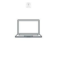 laptop icoon symbool vector illustratie geïsoleerd Aan wit achtergrond