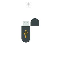 USB stok icoon symbool vector illustratie geïsoleerd Aan wit achtergrond