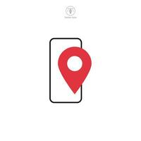 GPS telefoon icoon symbool vector illustratie geïsoleerd Aan wit achtergrond