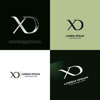 xd eerste modern typografie embleem logo sjabloon voor bedrijf vector