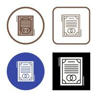 bruiloft contract vector icon