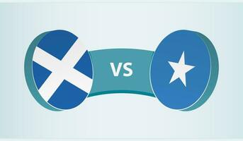 Schotland versus Somalië, team sport- wedstrijd concept. vector
