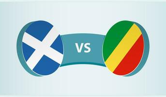 Schotland versus Congo, team sport- wedstrijd concept. vector