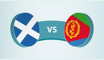 Schotland versus eritrea, team sport- wedstrijd concept. vector