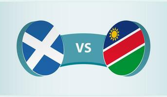 Schotland versus Namibië, team sport- wedstrijd concept. vector