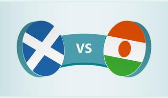 Schotland versus Niger, team sport- wedstrijd concept. vector