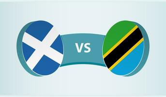 Schotland versus Tanzania, team sport- wedstrijd concept. vector