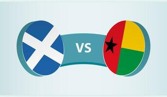 Schotland versus guinea-bissau, team sport- wedstrijd concept. vector