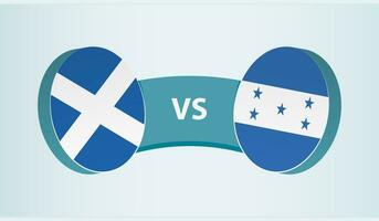 Schotland versus Honduras, team sport- wedstrijd concept. vector