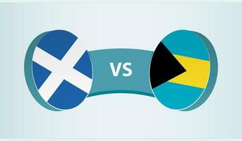 Schotland versus de Bahamas, team sport- wedstrijd concept. vector