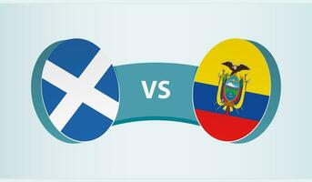 Schotland versus Ecuador, team sport- wedstrijd concept. vector