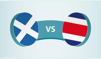 Schotland versus costa rica, team sport- wedstrijd concept. vector