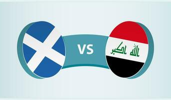 Schotland versus Irak, team sport- wedstrijd concept. vector