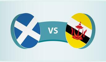 Schotland versus brune, team sport- wedstrijd concept. vector